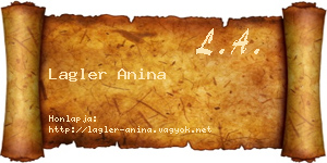 Lagler Anina névjegykártya